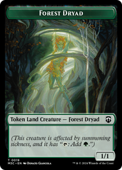 Boar (Ripple Foil) // Forest Dryad Double-Sided Token [Modern Horizons 3 Commander Tokens] | Anubis Games and Hobby