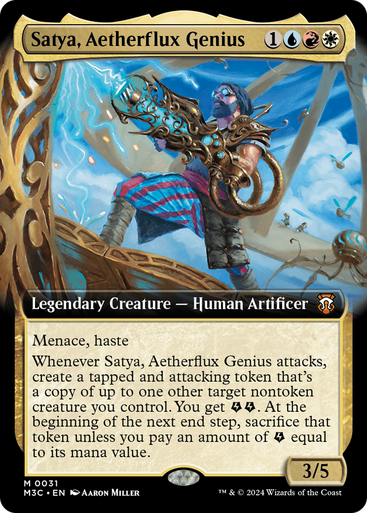 Satya, Aetherflux Genius (Extended Art) [Modern Horizons 3 Commander] | Anubis Games and Hobby