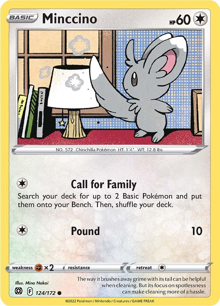 Minccino (124/172) [Sword & Shield: Brilliant Stars] | Anubis Games and Hobby