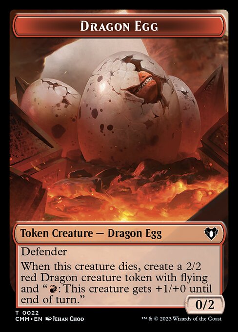 Treasure // Dragon Egg Double-Sided Token [Commander Masters Tokens] | Anubis Games and Hobby