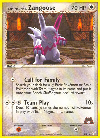 Team Magma's Zangoose (23/95) [EX: Team Magma vs Team Aqua] | Anubis Games and Hobby