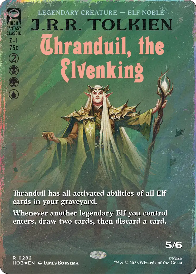 Thranduil, the Elvenking (Borderless) (Surge Foil) [The Hobbit] | Anubis Games and Hobby