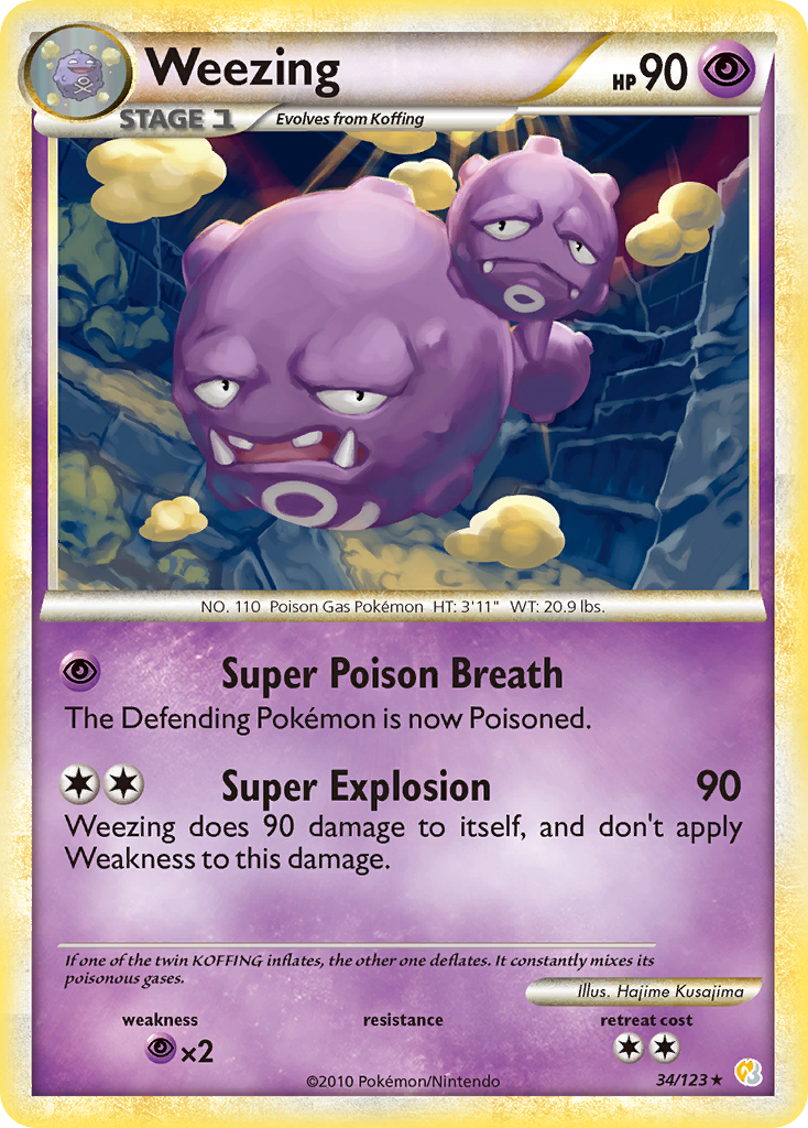 Weezing (34/123) [HeartGold & SoulSilver: Base Set] | Anubis Games and Hobby