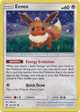 Eevee (101/149) (Cosmos Holo) [Sun & Moon: Base Set] | Anubis Games and Hobby