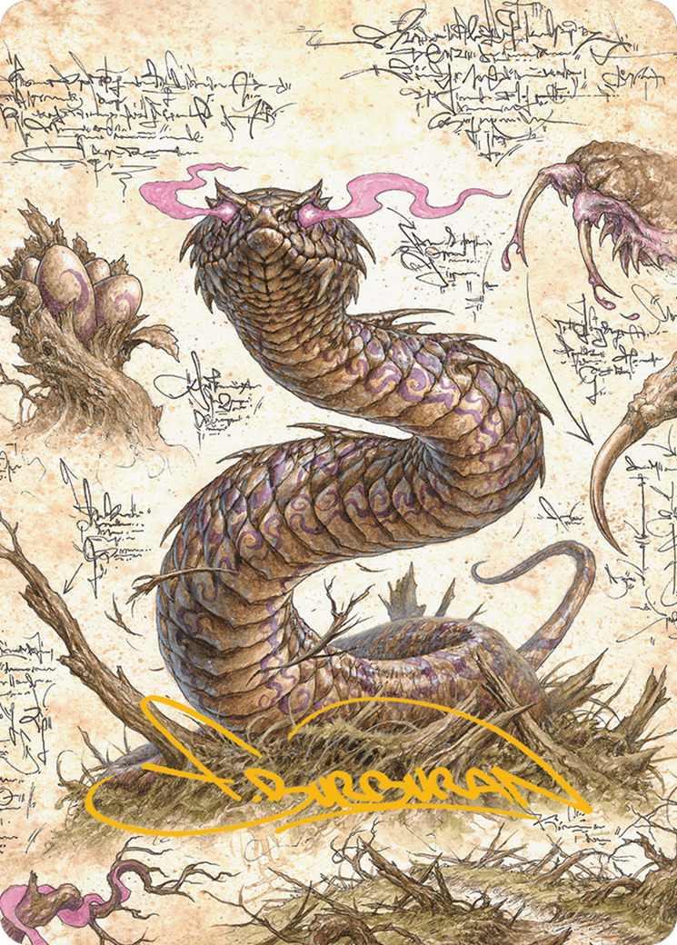 Rottenmouth Viper Art Card (Gold-Stamped Signature) [Bloomburrow Art Series] | Anubis Games and Hobby