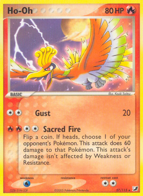 Ho-Oh (27/115) [EX: Unseen Forces] | Anubis Games and Hobby