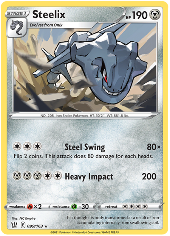 Steelix (099/163) [Sword & Shield: Battle Styles] | Anubis Games and Hobby