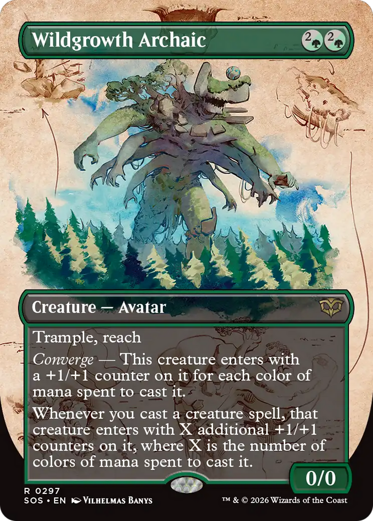 Wildgrowth Archaic (Borderless) [Secrets of Strixhaven] | Anubis Games and Hobby