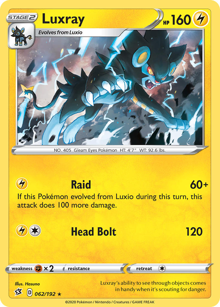 Luxray (062/192) (Theme Deck Exclusive) [Sword & Shield: Rebel Clash] | Anubis Games and Hobby