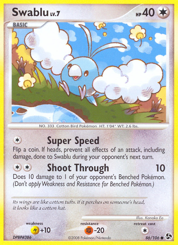 Swablu (86/106) [Diamond & Pearl: Great Encounters] | Anubis Games and Hobby