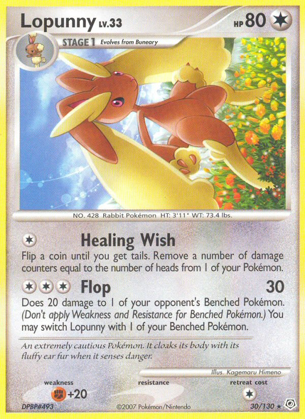 Lopunny (30/130) [Diamond & Pearl: Base Set] | Anubis Games and Hobby