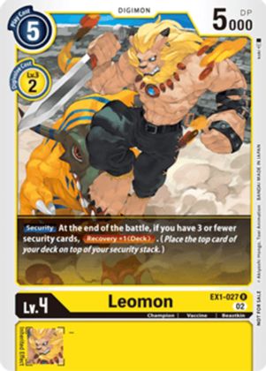 Leomon [EX1-027] (X Record Pre-Release Tournament) [X Record Pre-Release Promos] | Anubis Games and Hobby