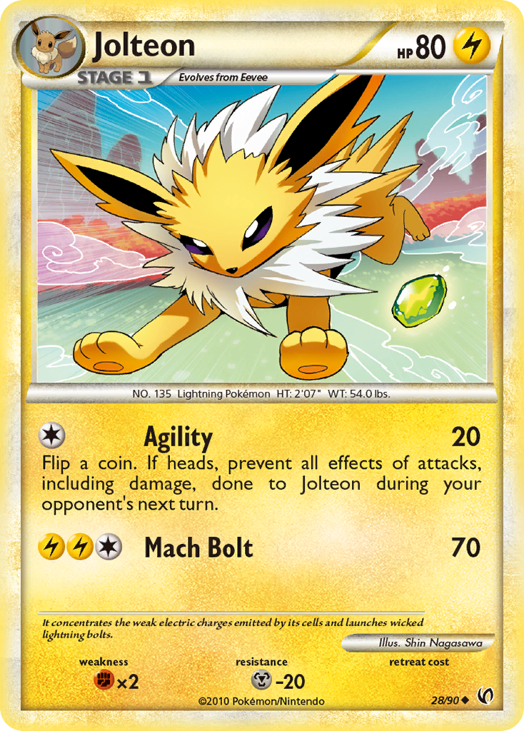 Jolteon (28/90) [HeartGold & SoulSilver: Undaunted] | Anubis Games and Hobby