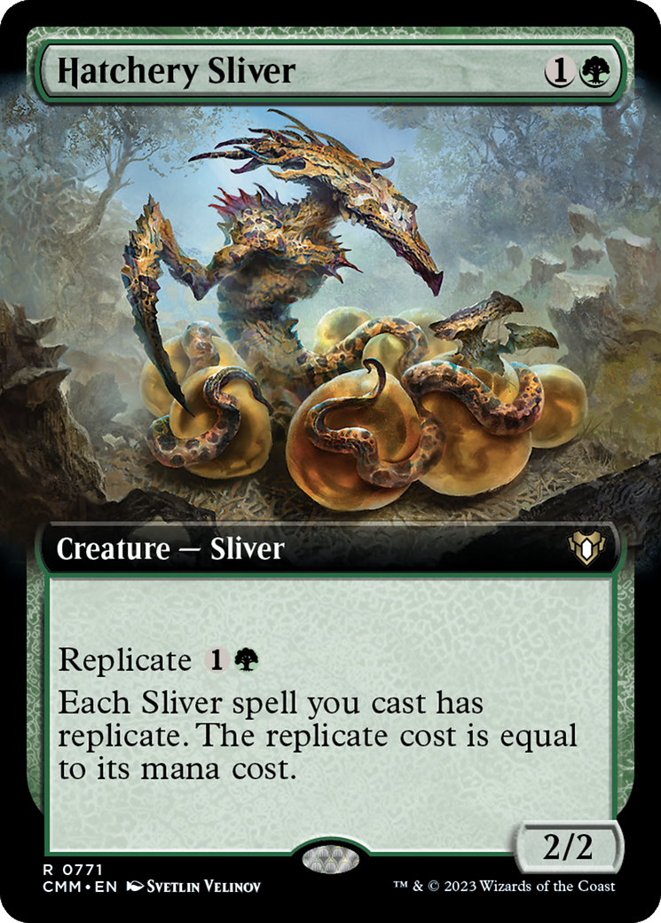 Hatchery Sliver (Extended Art) [Commander Masters] | Anubis Games and Hobby