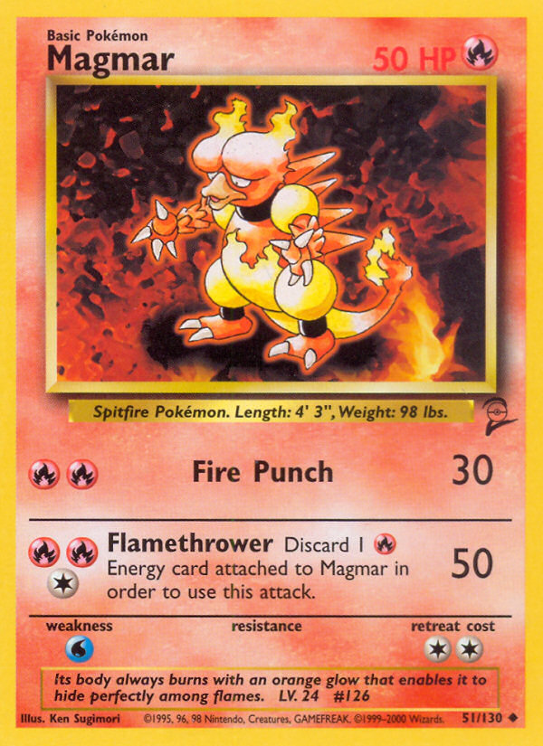 Magmar (51/130) [Base Set 2] | Anubis Games and Hobby