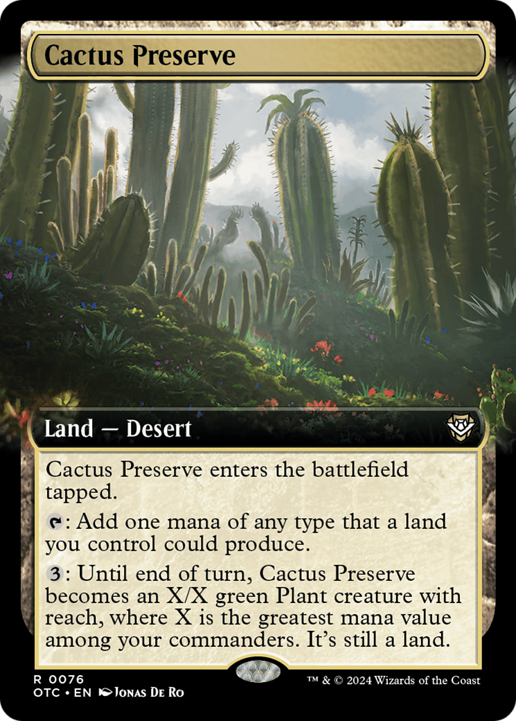 Cactus Preserve (Extended Art) [Outlaws of Thunder Junction Commander] | Anubis Games and Hobby