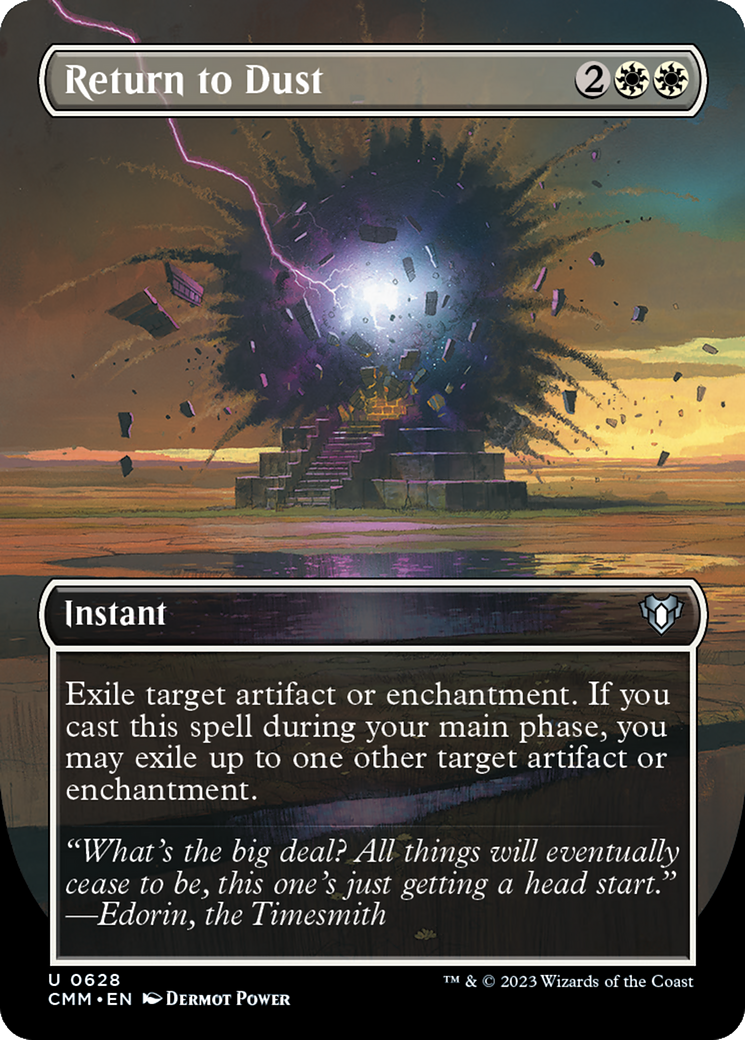 Return to Dust (Borderless Alternate Art) [Commander Masters] | Anubis Games and Hobby