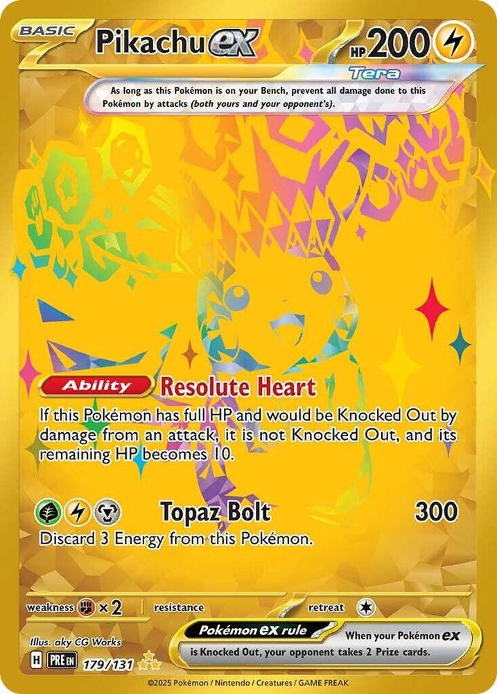 Pikachu ex (179/131) [Scarlet & Violet: Prismatic Evolutions] | Anubis Games and Hobby