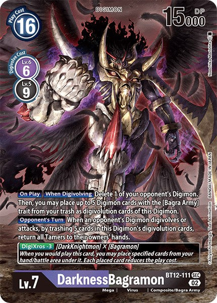 DarknessBagramon [BT12-111] (Alternate Art) [Across Time] | Anubis Games and Hobby