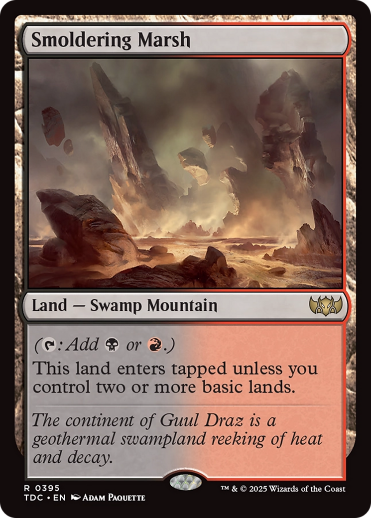 Smoldering Marsh [Tarkir: Dragonstorm Commander] | Anubis Games and Hobby