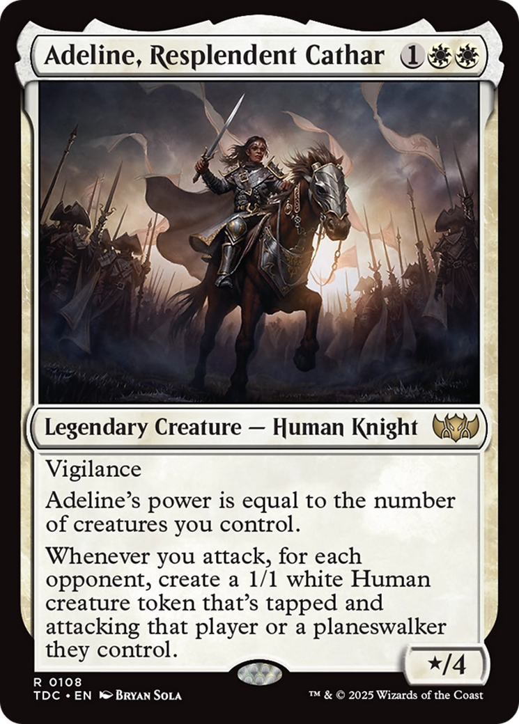 Adeline, Resplendent Cathar [Tarkir: Dragonstorm Commander] | Anubis Games and Hobby