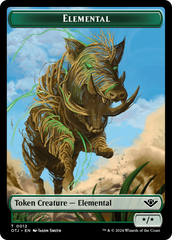 Mercenary // Elemental Double-Sided Token [Outlaws of Thunder Junction Tokens] | Anubis Games and Hobby