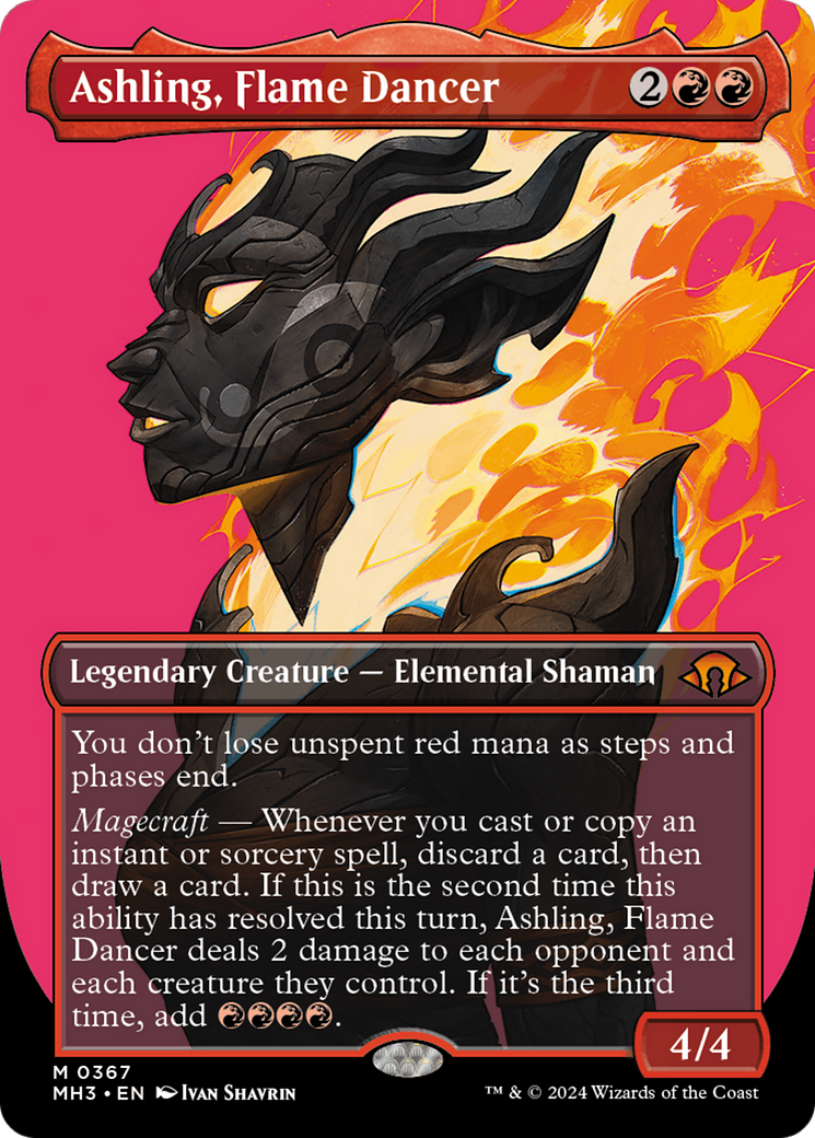 Ashling, Flame Dancer (Borderless) [Modern Horizons 3] | Anubis Games and Hobby