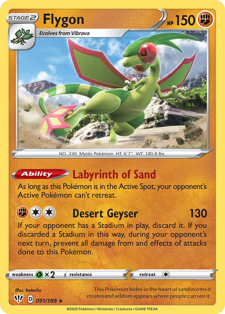 Flygon (091/189) [Sword & Shield: Darkness Ablaze] | Anubis Games and Hobby