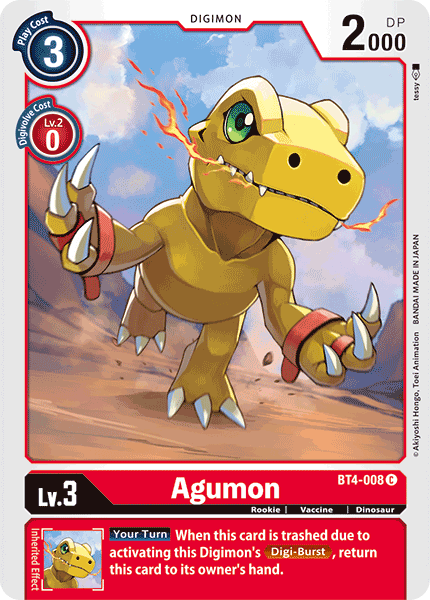 Agumon [BT4-008] [Great Legend] | Anubis Games and Hobby