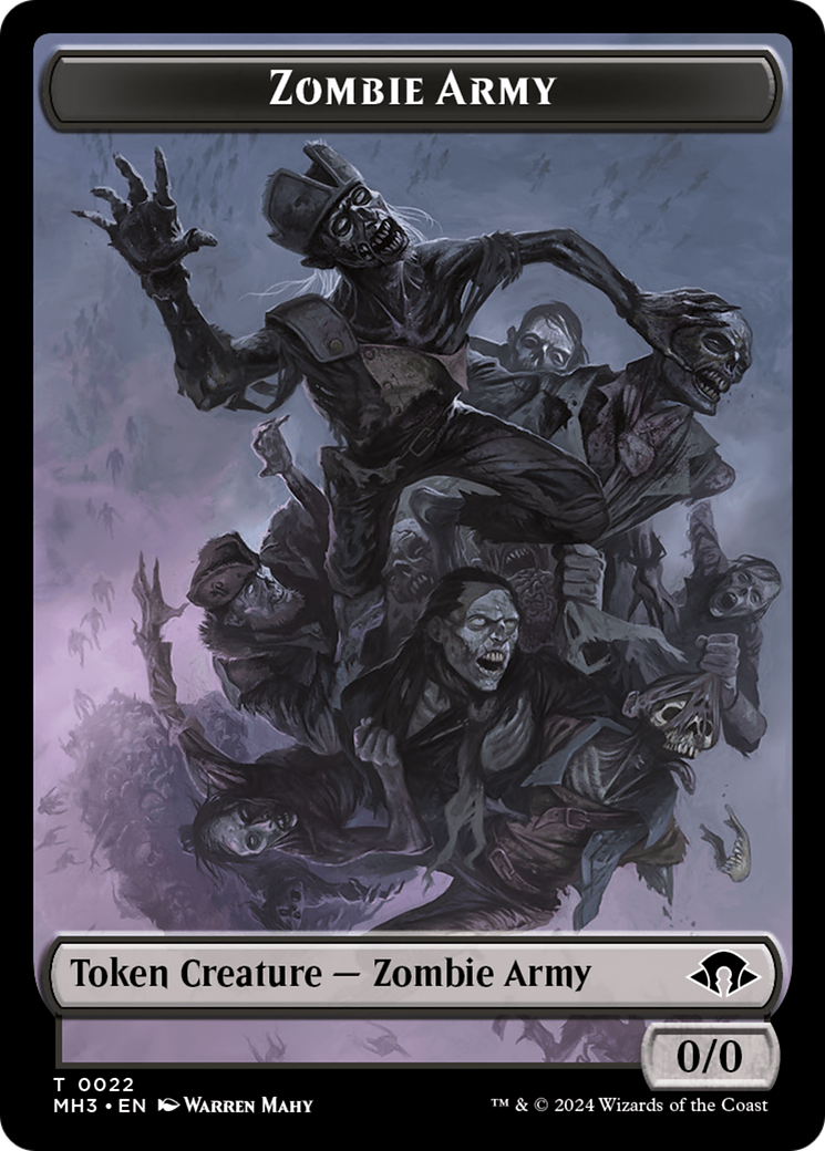 Phyrexian Germ // Zombie Army Double-Sided Token [Modern Horizons 3 Tokens] | Anubis Games and Hobby