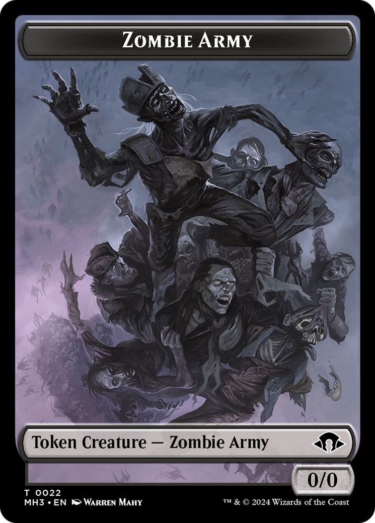 Eldrazi Spawn // Zombie Army Double-Sided Token [Modern Horizons 3 Tokens] | Anubis Games and Hobby