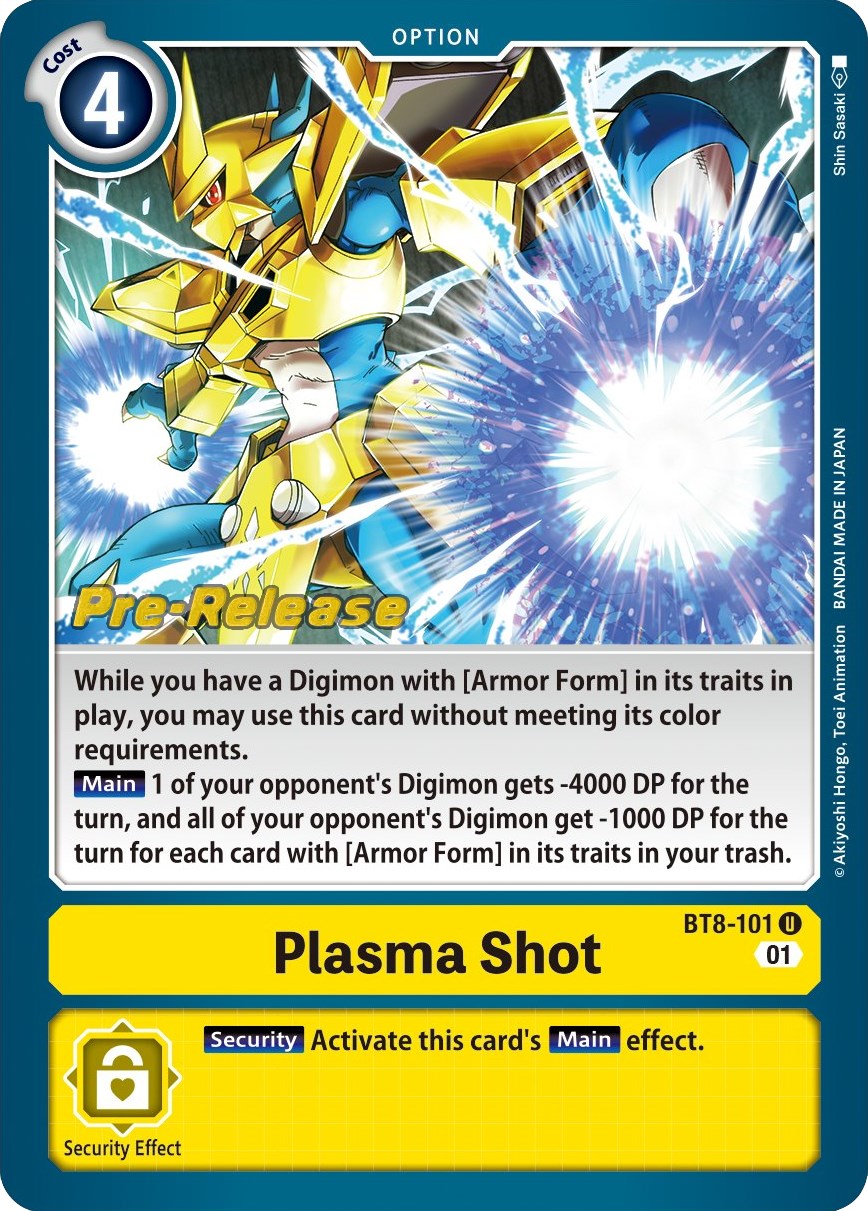 Plasma Shot [BT8-101] [New Awakening Pre-Release Cards] | Anubis Games and Hobby