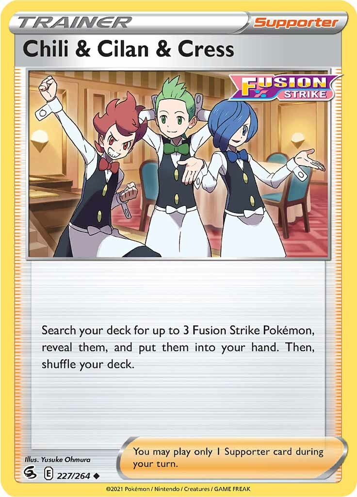 Chili & Cilan & Cress (227/264) [Sword & Shield: Fusion Strike] | Anubis Games and Hobby