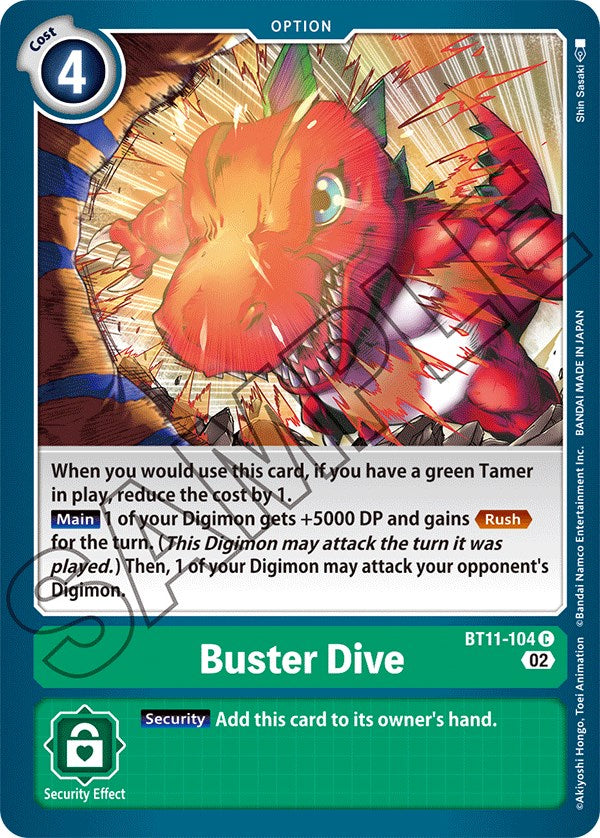 Buster Dive [BT11-104] [Dimensional Phase] | Anubis Games and Hobby