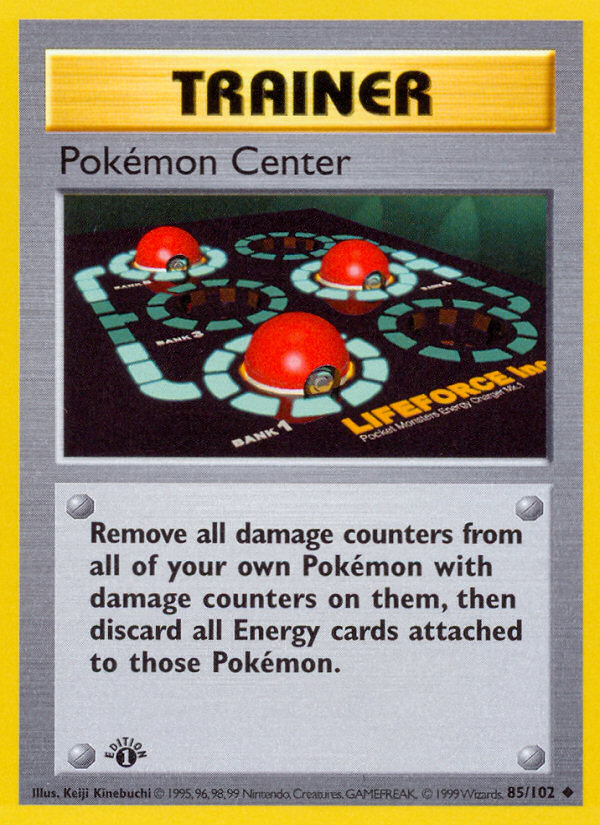 Pokemon Center (85/102) (Shadowless) [Base Set 1st Edition] | Anubis Games and Hobby