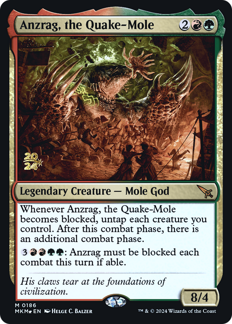 Anzrag, the Quake-Mole [Murders at Karlov Manor Prerelease Promos] | Anubis Games and Hobby