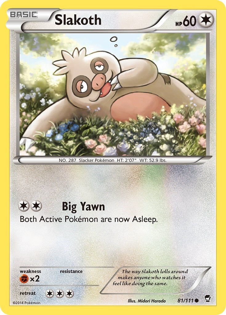Slakoth (81/111) [XY: Furious Fists] | Anubis Games and Hobby