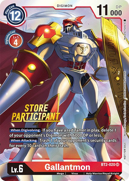 Gallantmon [BT2-020] (Store Participant) [Release Special Booster Promos] | Anubis Games and Hobby