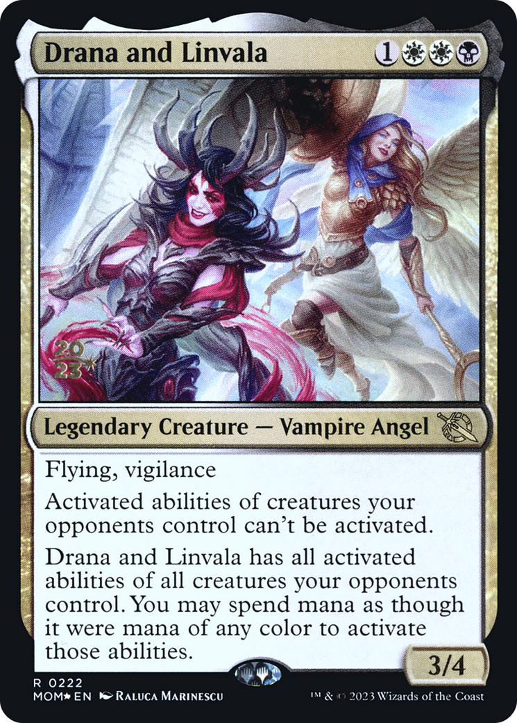 Drana and Linvala [March of the Machine Prerelease Promos] | Anubis Games and Hobby