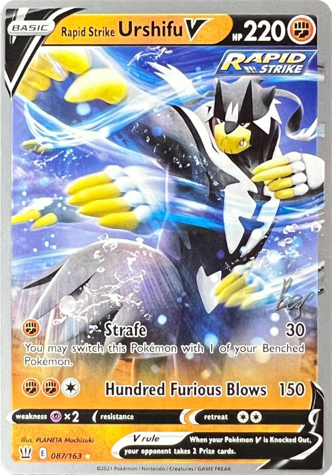Rapid Strike Urshifu V (087/163) (Cheryl Again - Sebastian Lashmet) [World Championships 2022] | Anubis Games and Hobby
