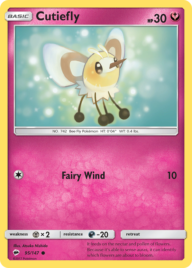 Cutiefly (95/147) [Sun & Moon: Burning Shadows] | Anubis Games and Hobby
