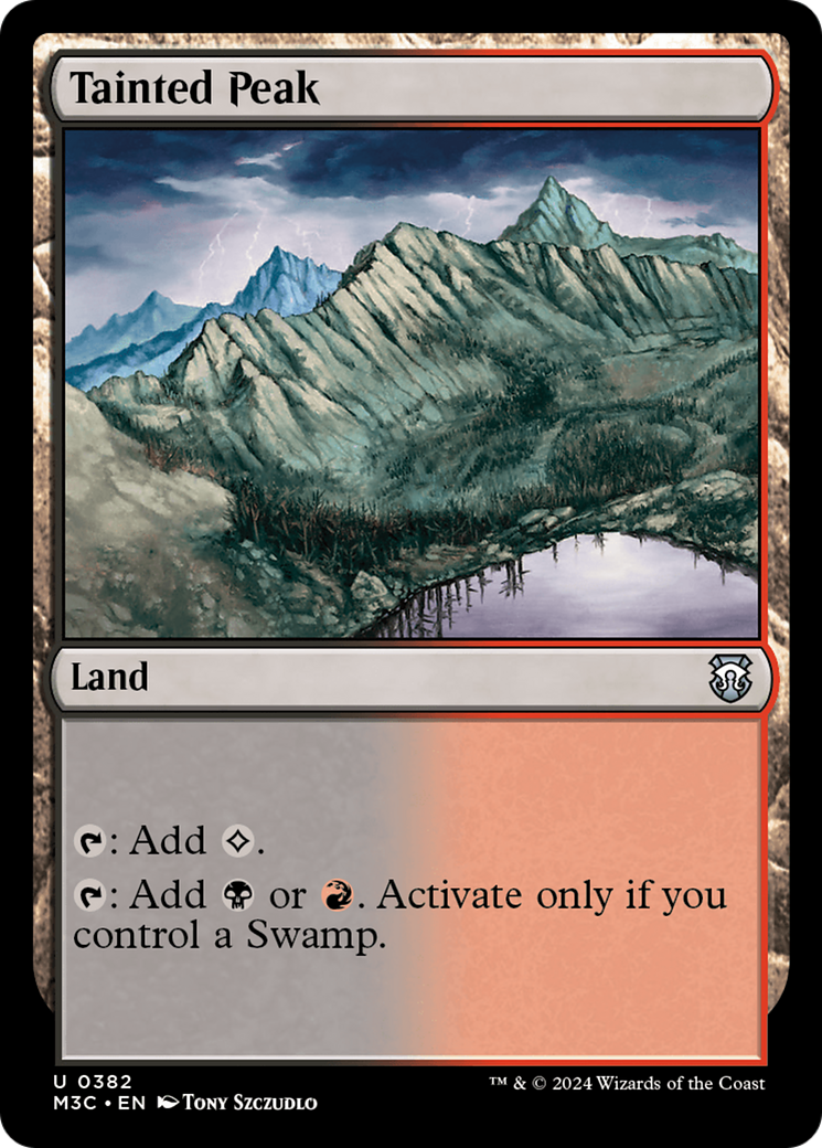 Tainted Peak (Ripple Foil) [Modern Horizons 3 Commander] | Anubis Games and Hobby