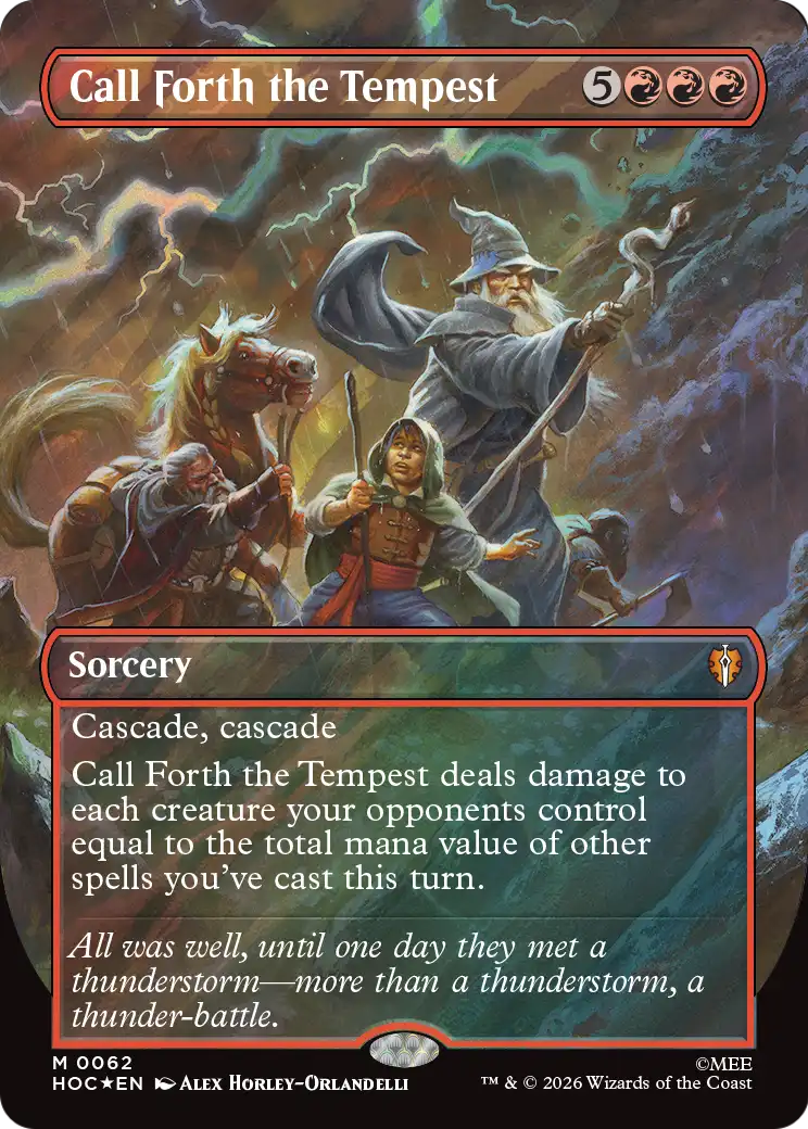 Call Forth the Tempest (Borderless) (Surge Foil) [The Hobbit: Eternal-Legal] | Anubis Games and Hobby