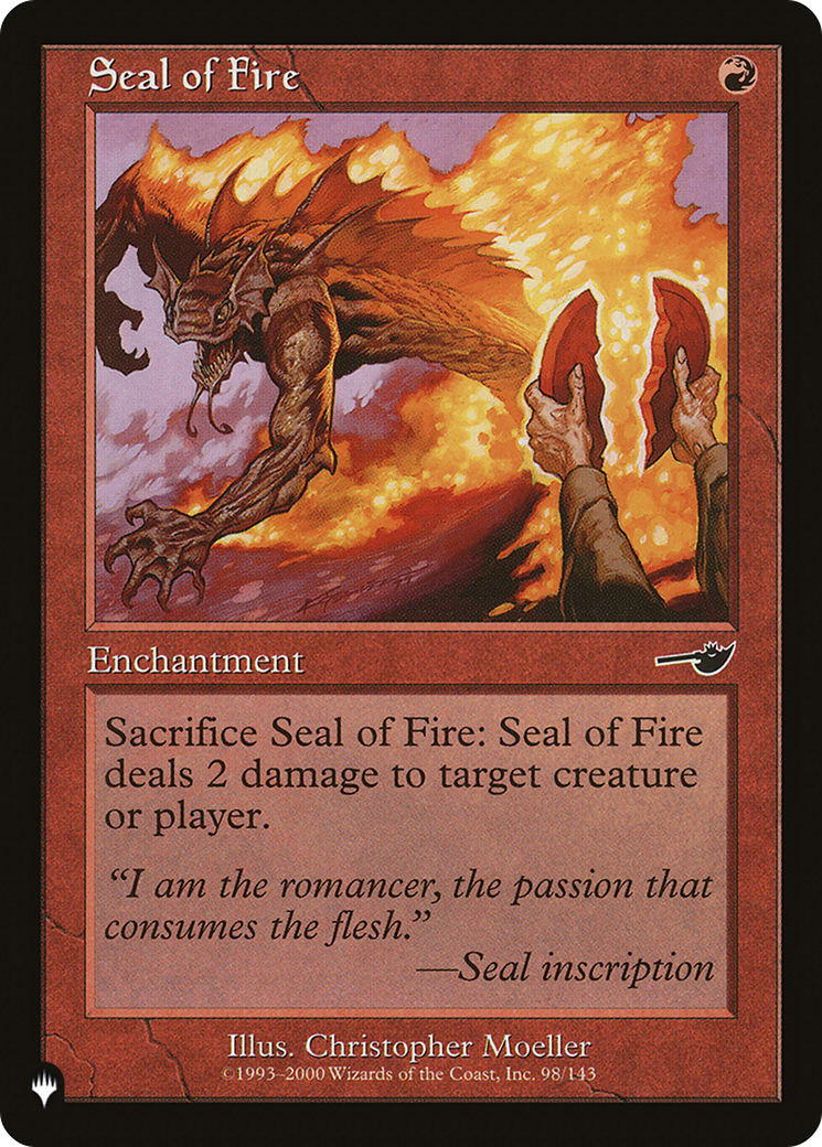 Seal of Fire [The List Reprints] | Anubis Games and Hobby