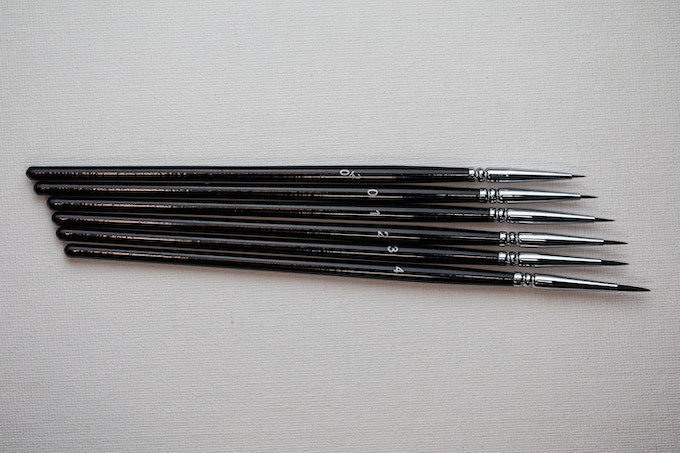 Maxton Black 6pc Brush Set | Anubis Games and Hobby