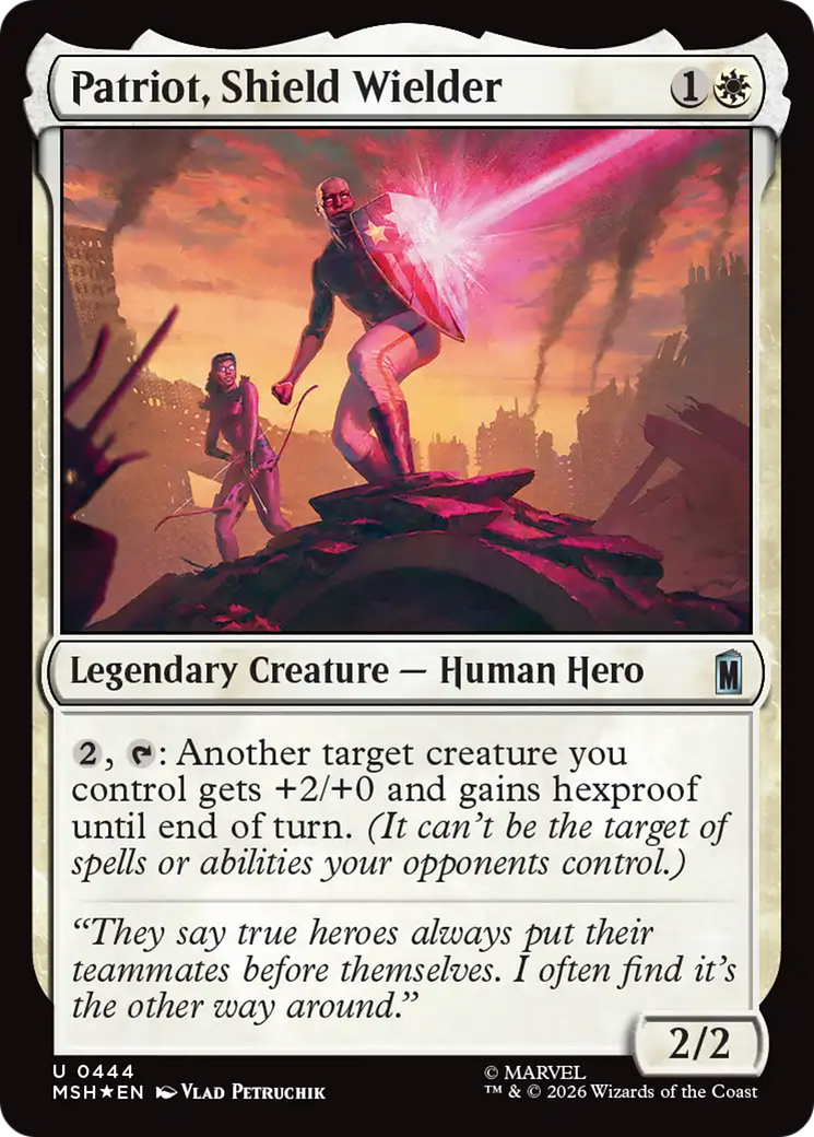 Patriot, Shield Wielder (Surge Foil) [Marvel Super Heroes] | Anubis Games and Hobby