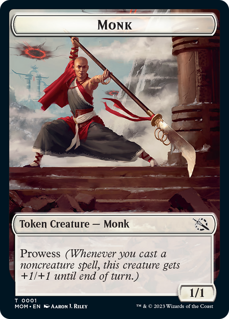 Monk // Phyrexian Hydra (11) Double-Sided Token [March of the Machine Tokens] | Anubis Games and Hobby