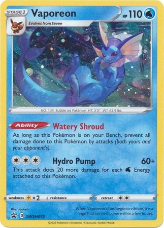 Vaporeon (SWSH072) [Sword & Shield: Black Star Promos] | Anubis Games and Hobby