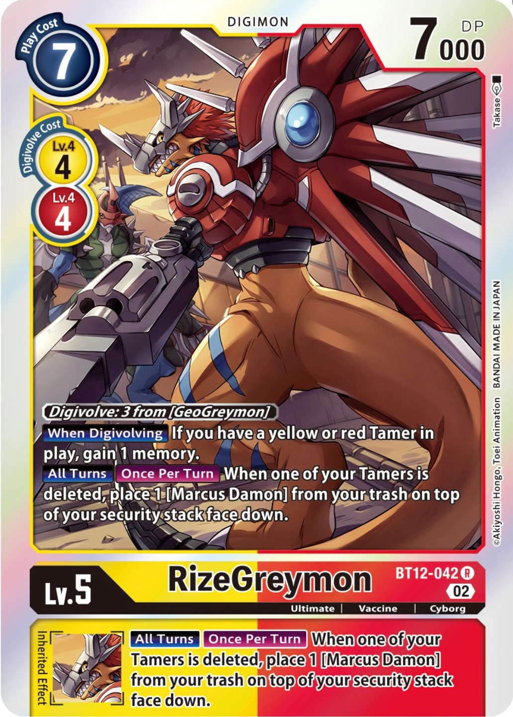 RizeGreymon [BT12-042] [Across Time] | Anubis Games and Hobby