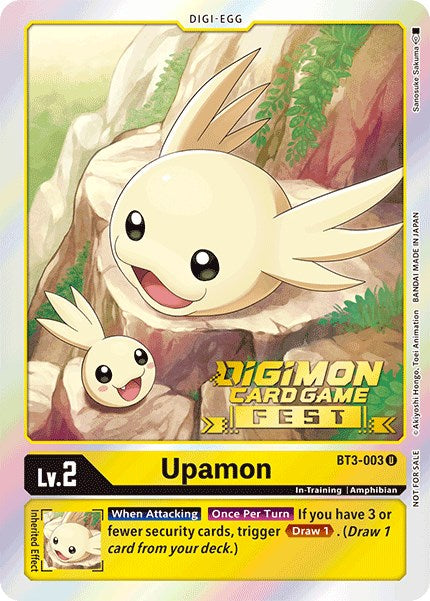 Upamon [BT3-003] (Digimon Card Game Fest 2022) [Release Special Booster Promos] | Anubis Games and Hobby